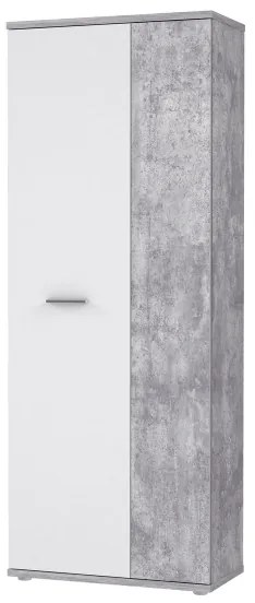 Komód/Cipőtartó SIMO fehér/szürke beton