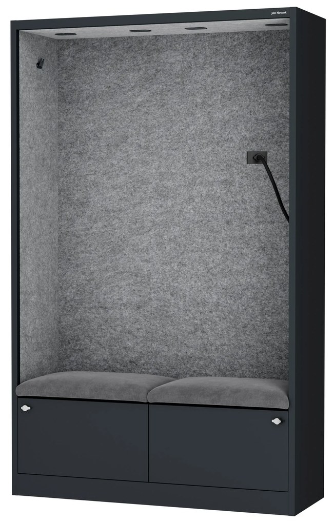Sally 1150mm korpus Antracytowy - siedzisko Szary