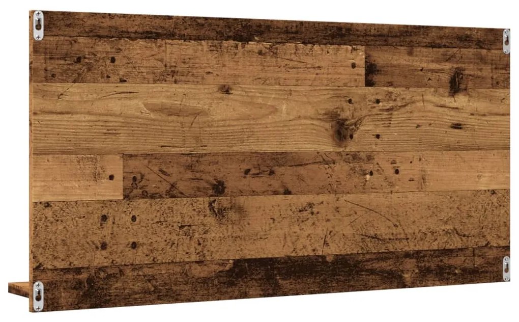 antik fa színű szerelt fa tükrös fürdőszobaszekrény 90x11x45 cm