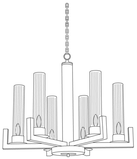 Kolarz 6009.80660 - Csillár láncon RAGGIO 6xE14/25W/230V matt króm