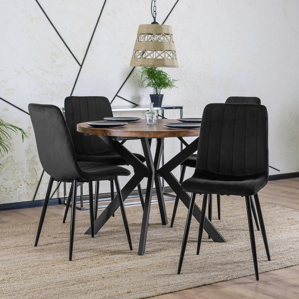 Bővíthető Étkezőasztal Rusztikus Tölgy Színben. LUKAS 100-250 cm