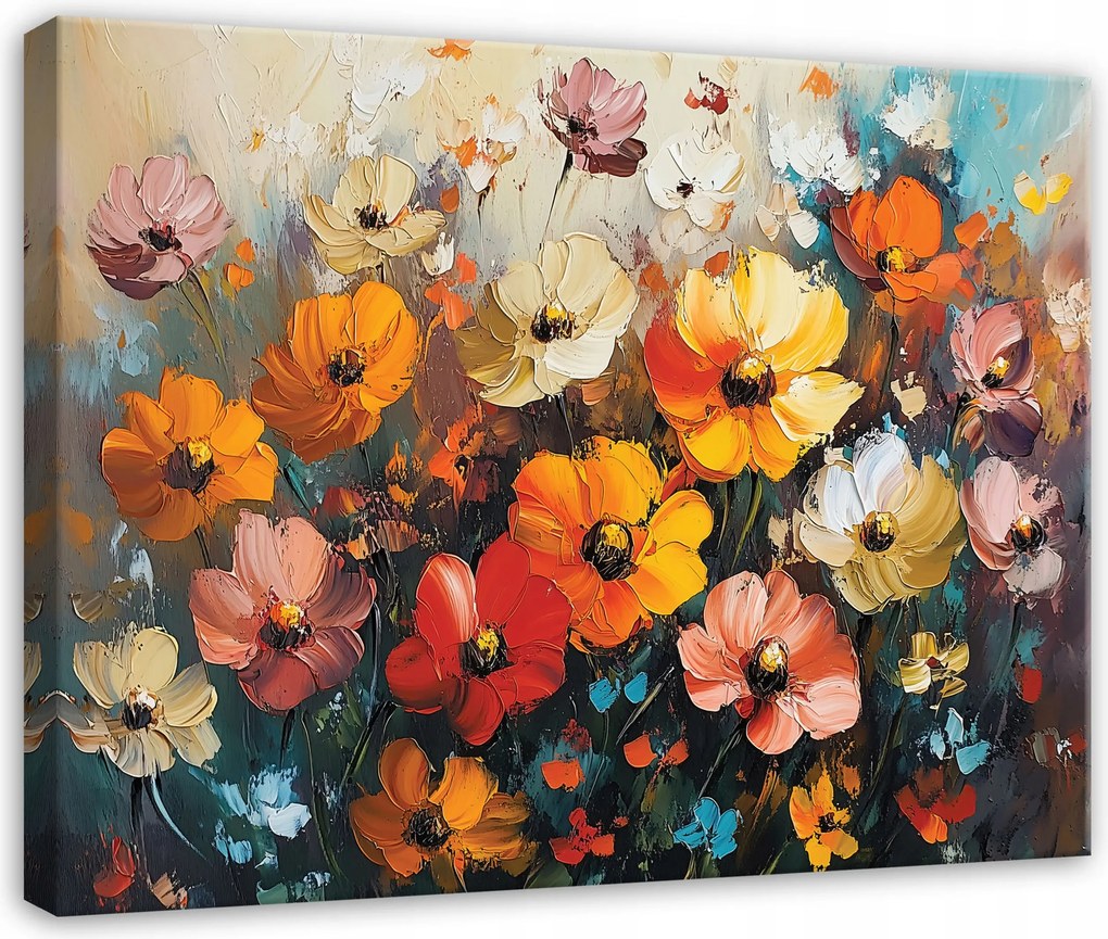 Vászonkép Mezei Virágok Pasztell Hálószoba Nappali Konyha Vászonkép 100x70