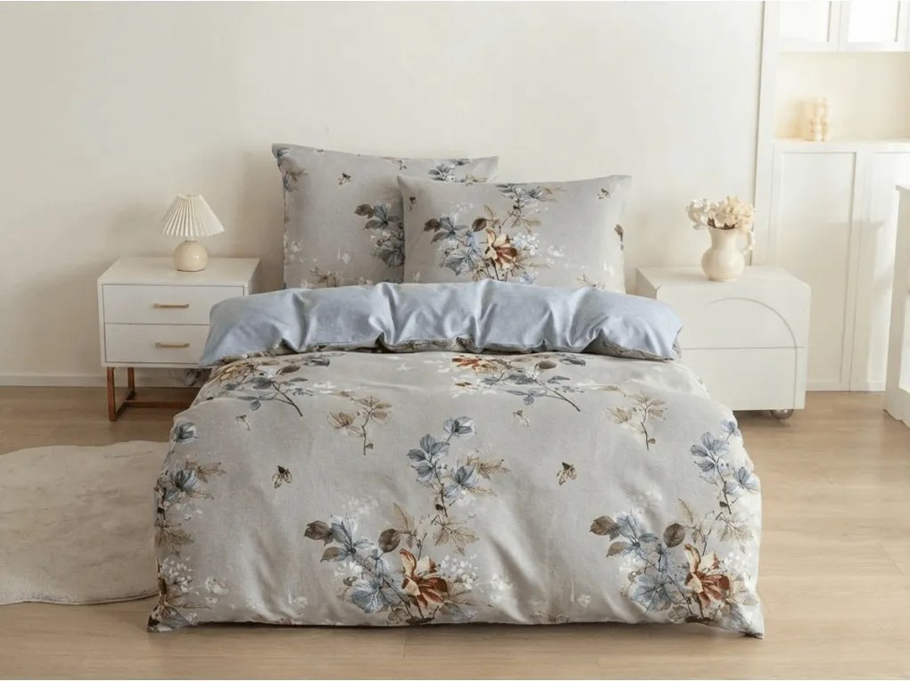 Mikroflanel ágyneműhuzat KWIANO szürke Ágyneműhuzat mérete: 70 x 90 cm | 140 x 200 cm