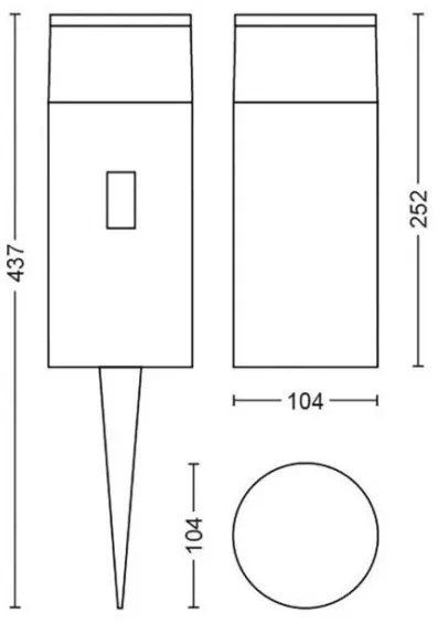 Philips 17420/30/P7-LED RGB Hue CALLA kültéri dimmelhető lámpa LED/8W/24V IP65