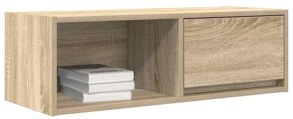 sonoma tölgy színű szerelt fa fali TV-szekrény 80x31x25,5 cm