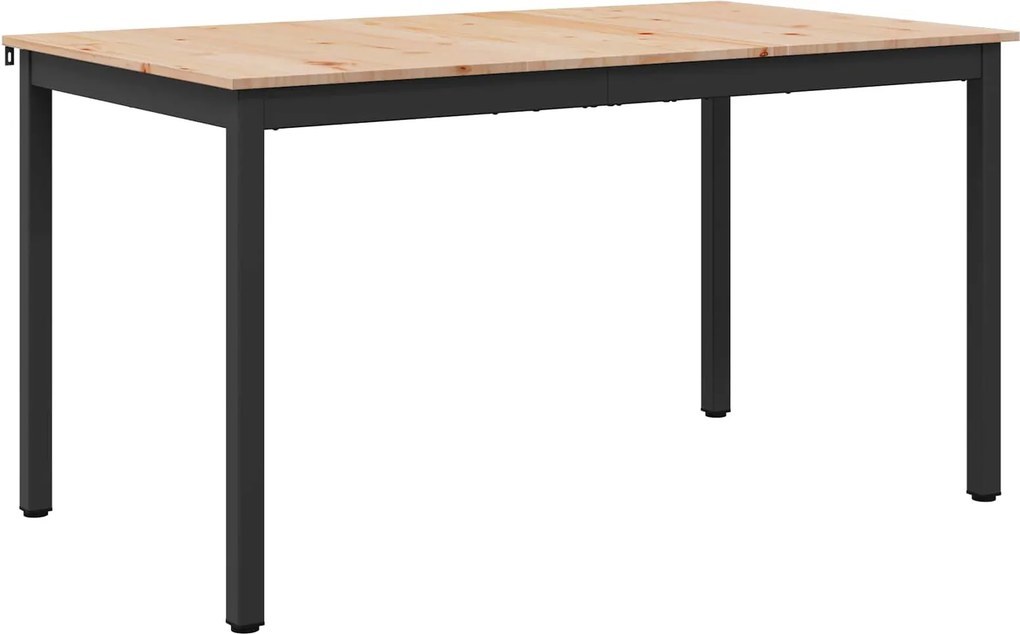 vidaXL Étkezőasztal Természetes 150 x 90 x 75 cm Tömör fenyőfa