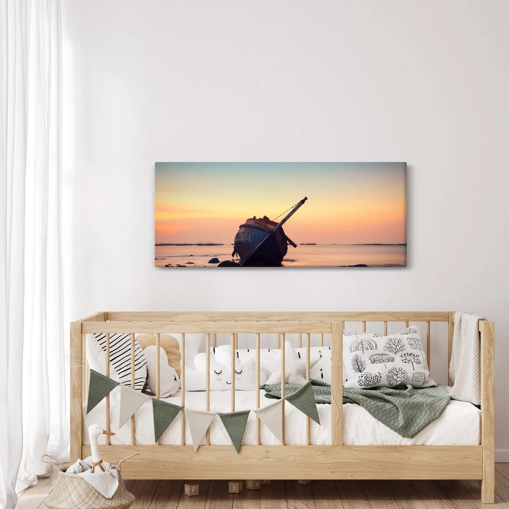 Kép - Hajótörést szenvedett hajó (120x50 cm)
