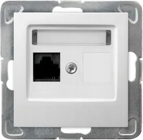 Ospel Impresszió Számítógép aljzat szimpla Kat 5e MMC Fehér GPK-1Y/K/m