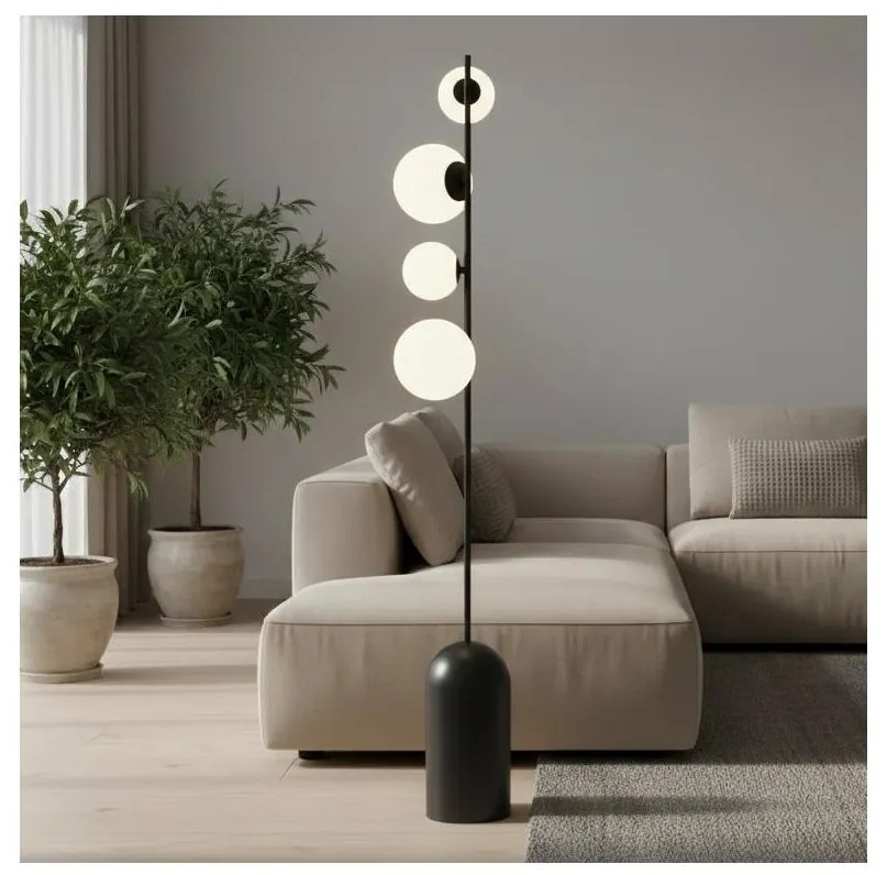 Állólámpa ETNO 4xG9/8W/230V fekete