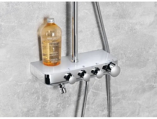 Aqualine - Zuhanyszett FARRAO csapteleppel, fényes króm