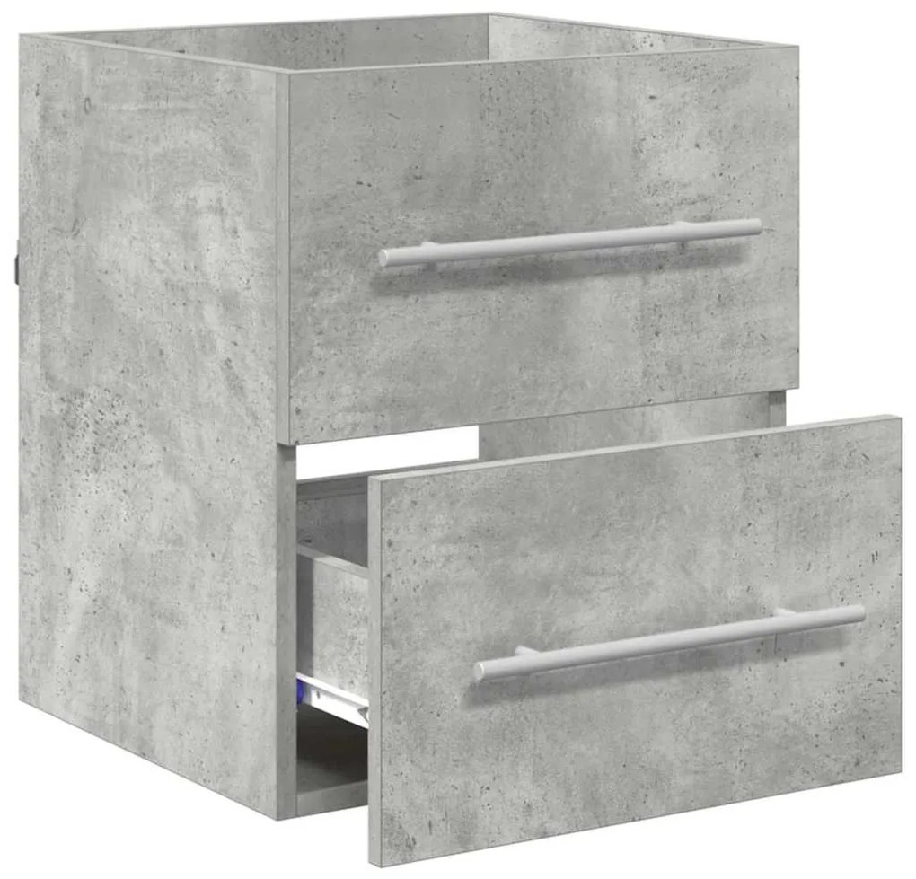 vidaXL Mosdókagyló szekrény Beton Szürke 38,5 x 41 x 48 cm Faanyag