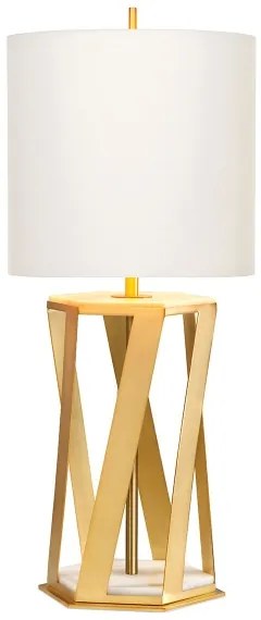 Elstead APOLLO-TL-WHT - Asztali lámpa APOLLO 1xE27/60W/230V arany/fehér