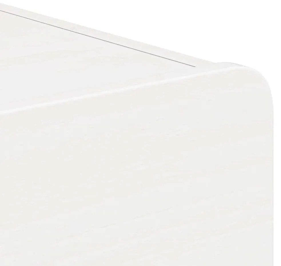 Éjjeli asztal 2 pcs Fehér 39 x 34 x 16.5 cm Tömör fenyőfa