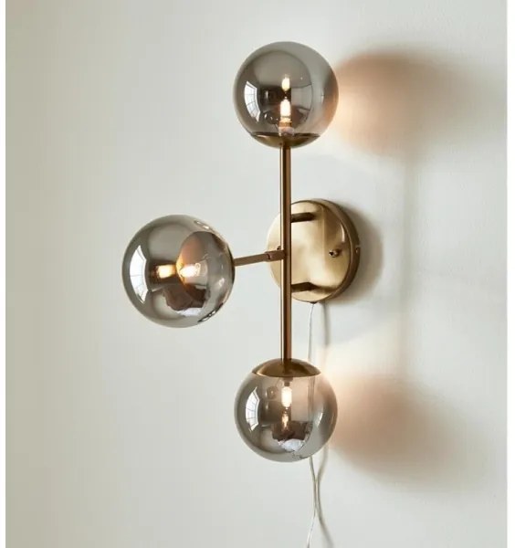 Markslöjd 108253 - Fali lámpa TRINITY 3xG9/20W/230V arany/szürke