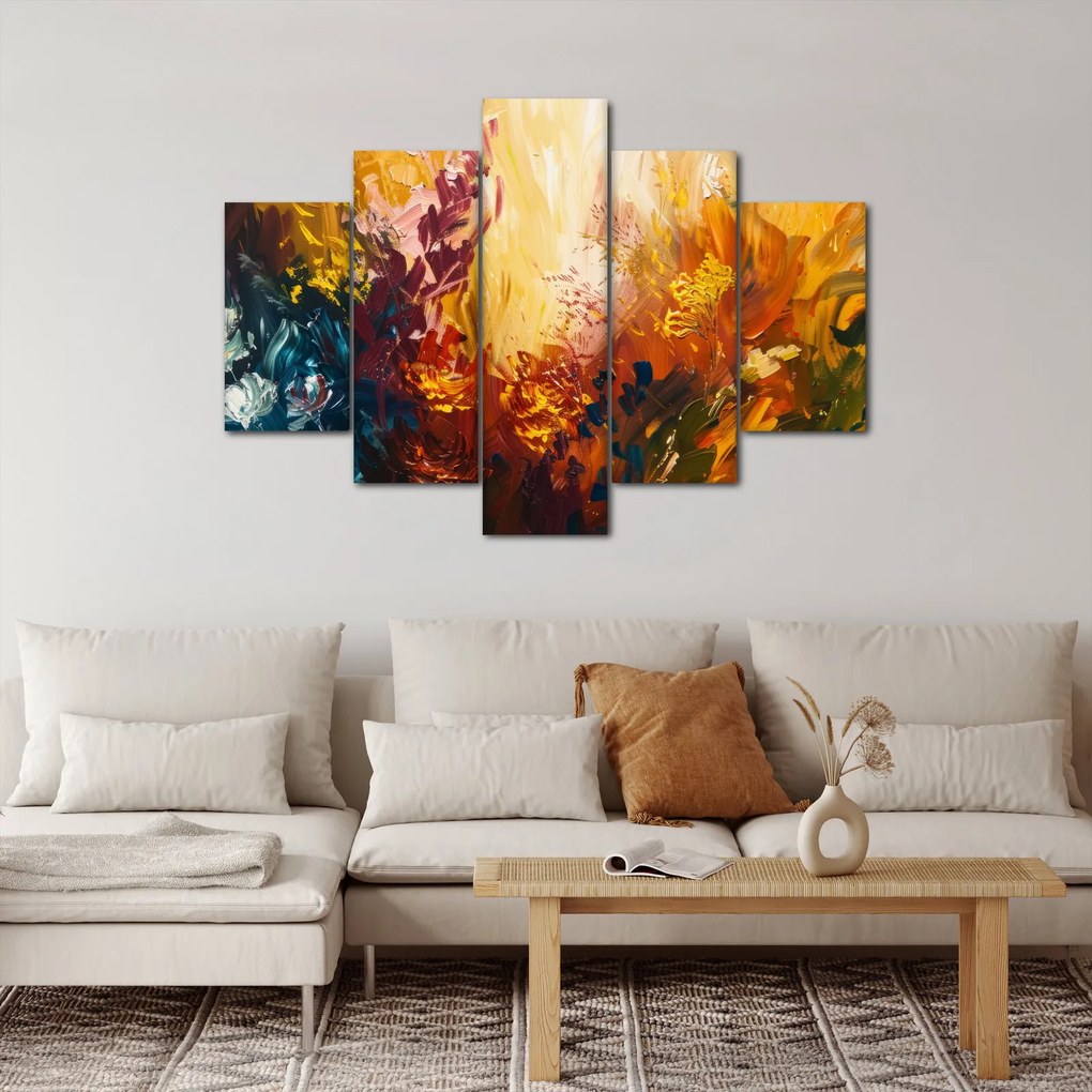 Kép - Absztrakt festmény a virágokról (150x105 cm)