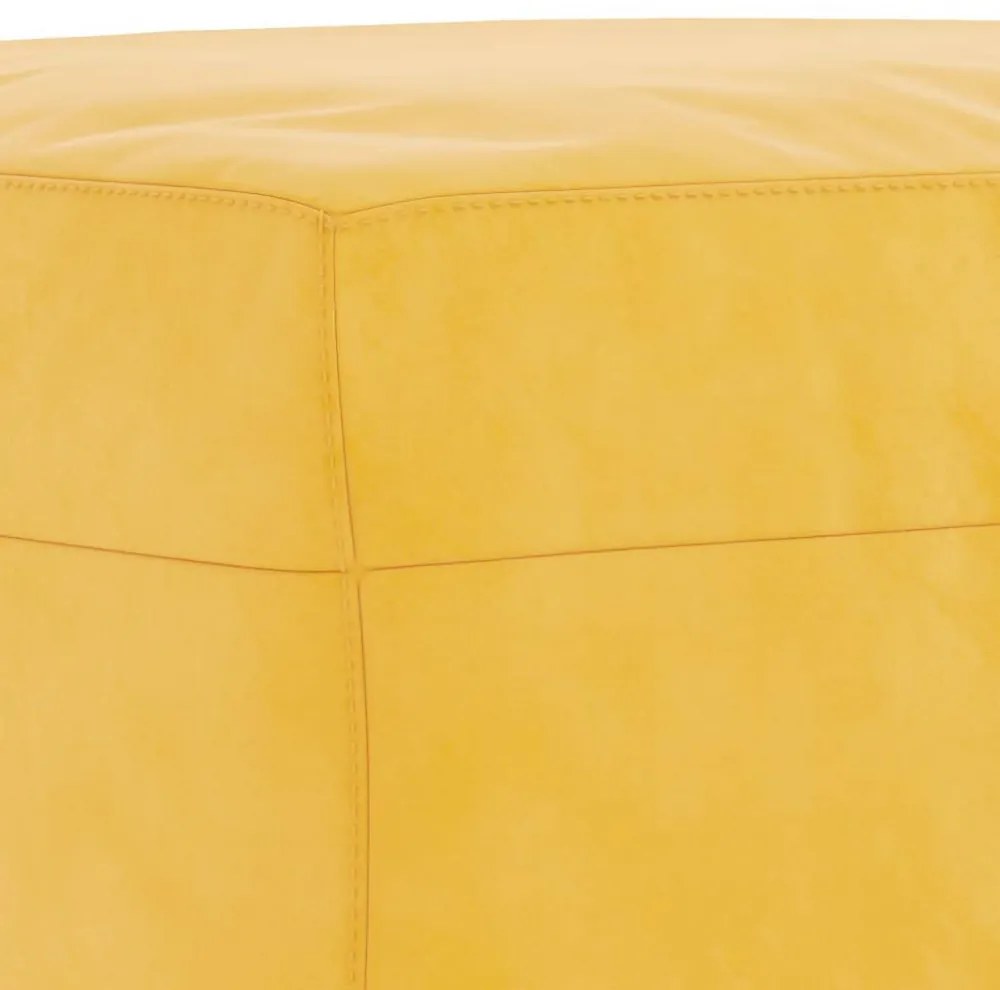 sárga bársony pad 70x35x41 cm