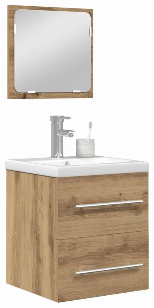 Fürdőszoba bútor szett 2 pcs Musta tammi 41 x 38.5 x 48 cm