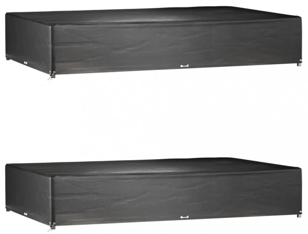 2 db téglalap alakú kerti bútorhuzat 16 fűzőlyukkal 325x205x60