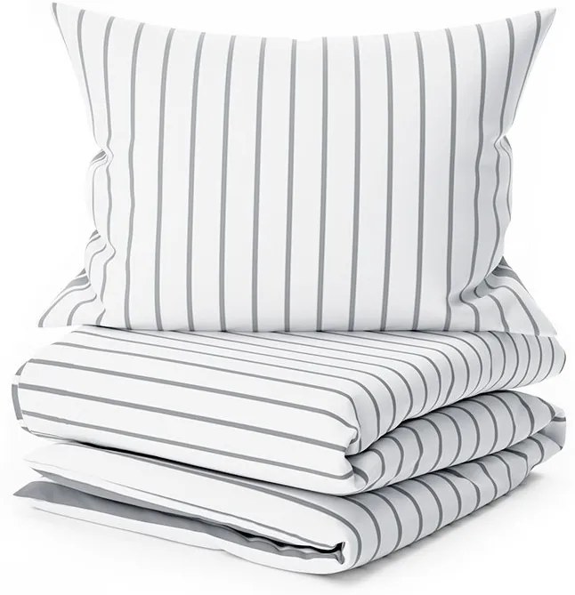 Renforcé pamut ágyneműhuzat CAPRIVI szürke gomb Ágyneműhuzat mérete: 70x90 cm, 140x200 cm