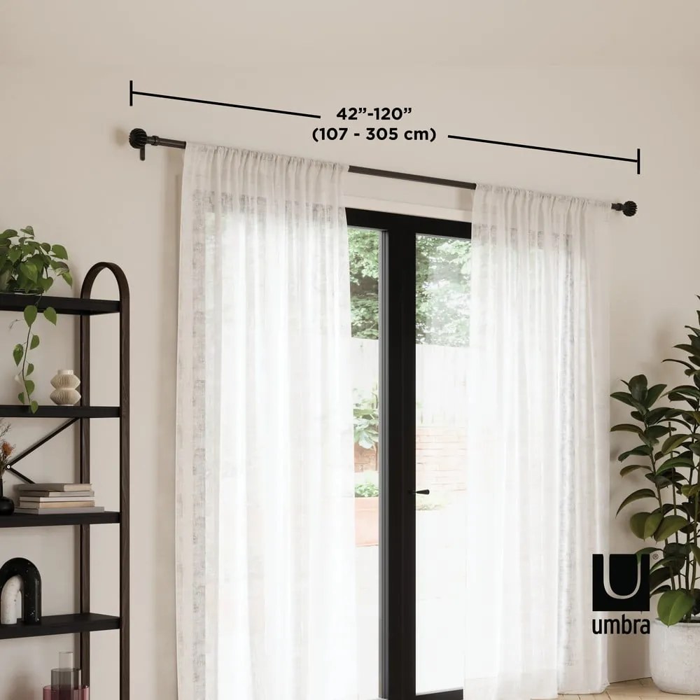 Acél bővíthető függönykarnis 107 - 305 cm Finn – Umbra