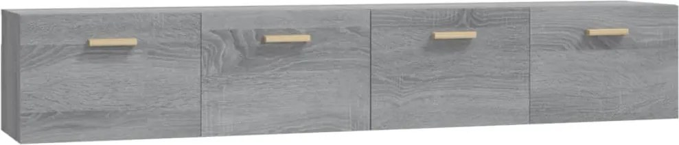 vidaXL 2 db szürke sonoma színű szerelt fa faliszekrény 100x36,5x35 cm