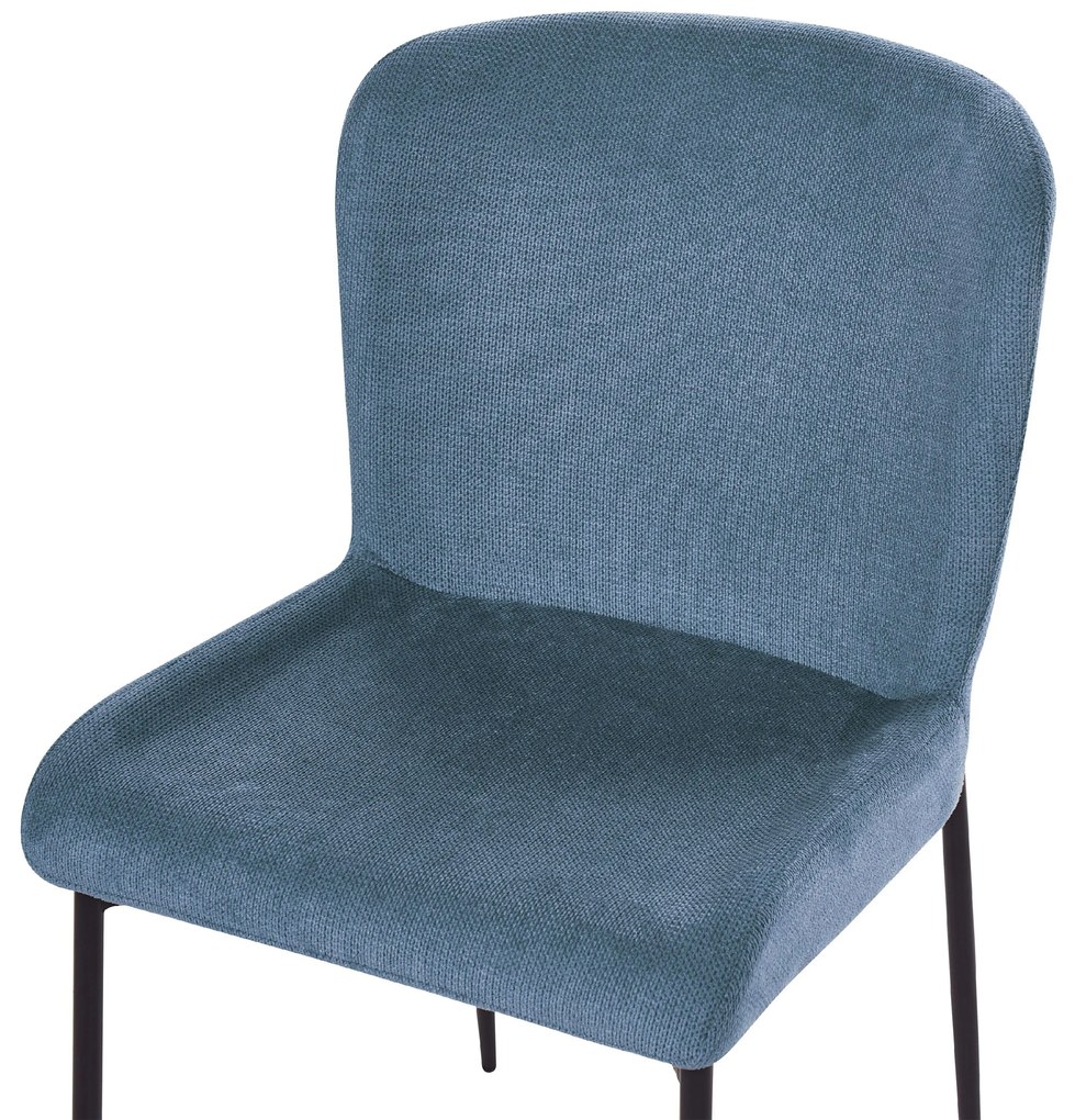 Kék kárpitozott szék kétdarabos szettben ADA Beliani