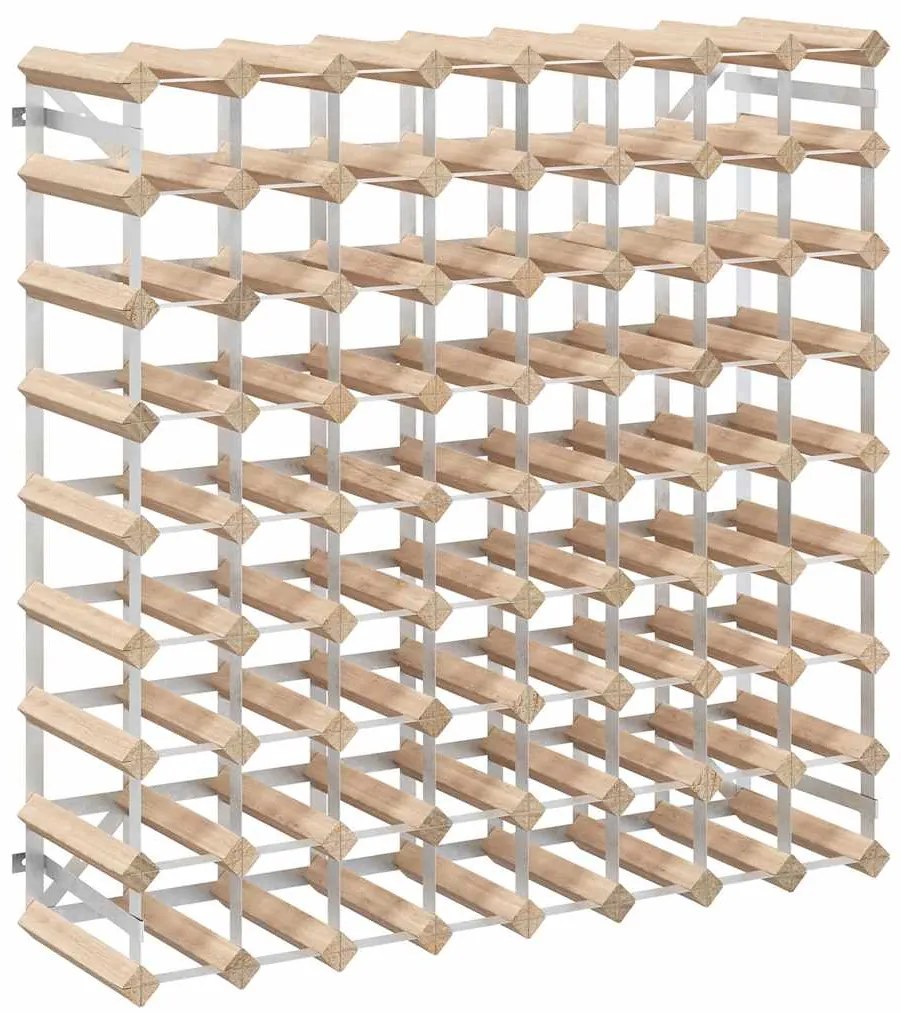 vidaXL tömör fenyőfa bortartó állvány 72 palackhoz