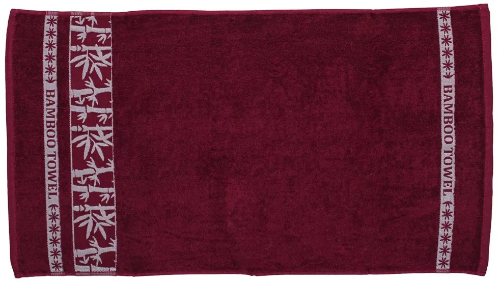 BAMBOO vörös bambusz fürdőlepedő 70 x 140 cm, 70% bambuszszál | 30% pamut