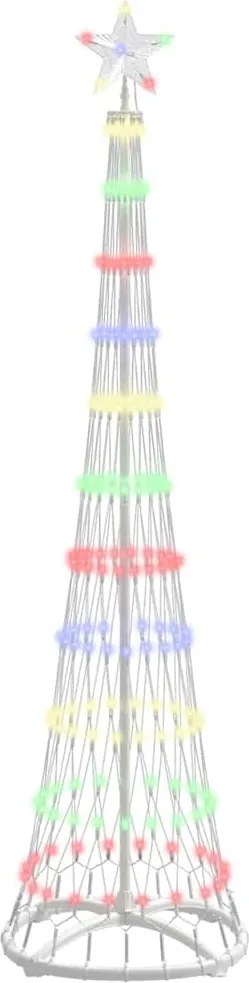 vidaXL LED Karácsonyi Fenyő 230 LED-del Sokszínű 51 x 51 x 190 cm Fém