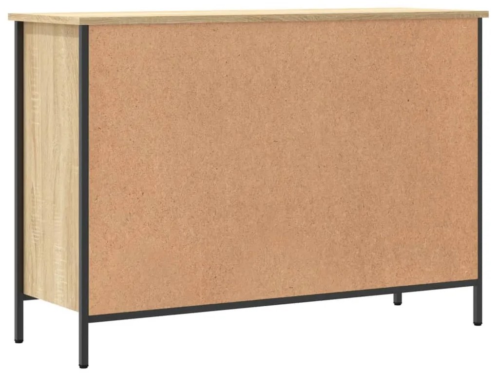 sonoma tölgy színű szerelt fa cipőszekrény 100x35x70 cm