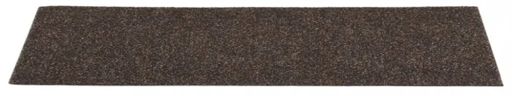 15 db sötétbarna négyszögletes öntapadó lépcsőszőnyeg 76x20cm