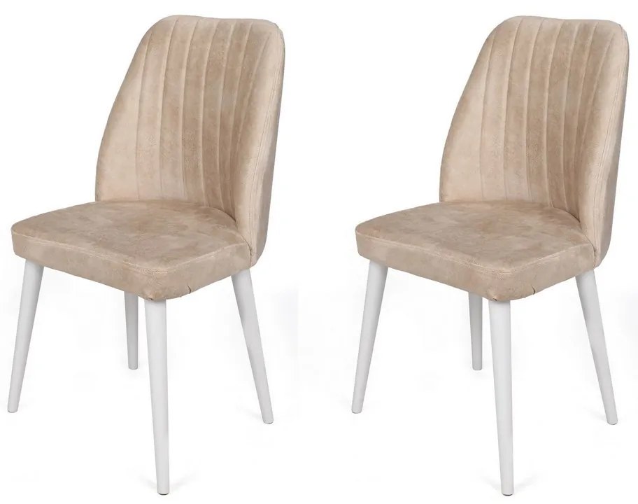 Alfa Beige and White étkezőszékek, 2 db