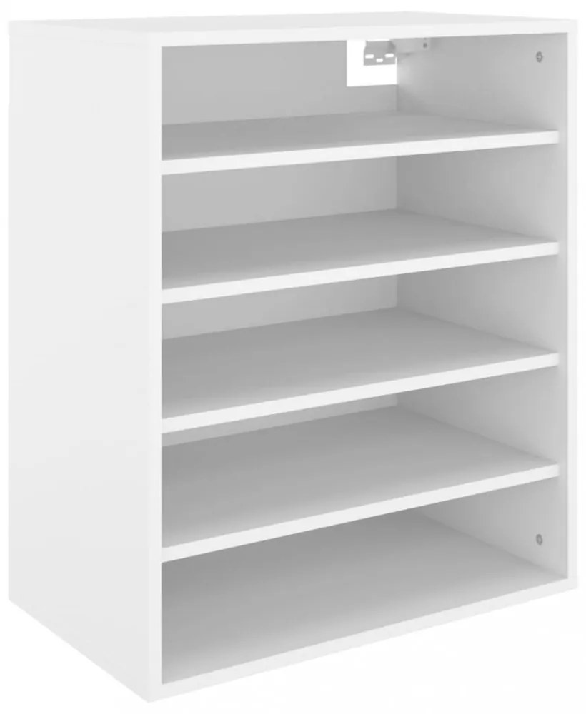 vidaX fehér szerelt fa cipősszekrény 60 x 35 x 70 cm