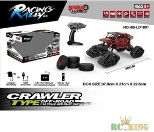 ÚJ HB 2 az 1 ben Rock Crawler 4WD RTR 1:18, 2.4g Hójáró Lánctalpas Off-Road Távirányítású Sziklamászó Terepjáró autó Cserélhető Gumikkal