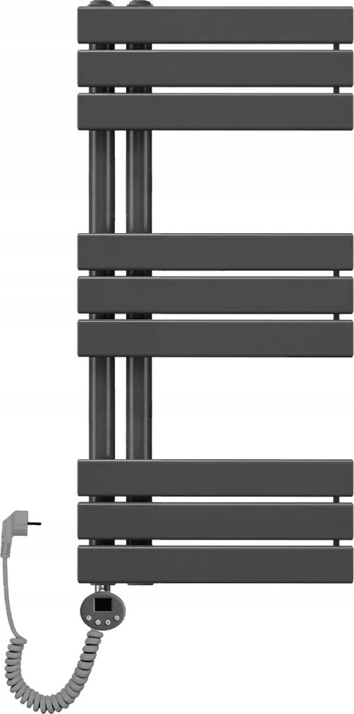 Fürdőszobai radiátor dekoratív elektromos létra 850x400 600W antracit
