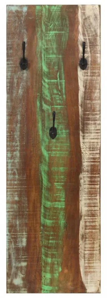 2 db tömör újrahasznosított fa fali fogas 36 x 3 x 110 cm