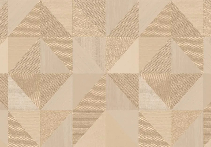 Parato Cristiana Masi Vitalis Dynamo barna-bézs geometrikus texturált vlies tapéta – 32413