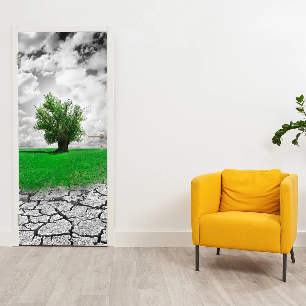 Fotótapéta ajtóra - Egy darab természet a városban (95x205cm)