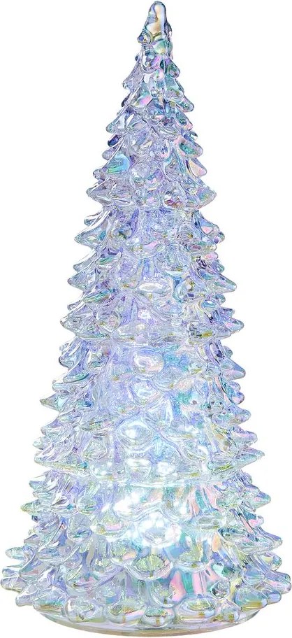 CRYSTAL LED üveg fenyő 23 cm gyöngyház szín
