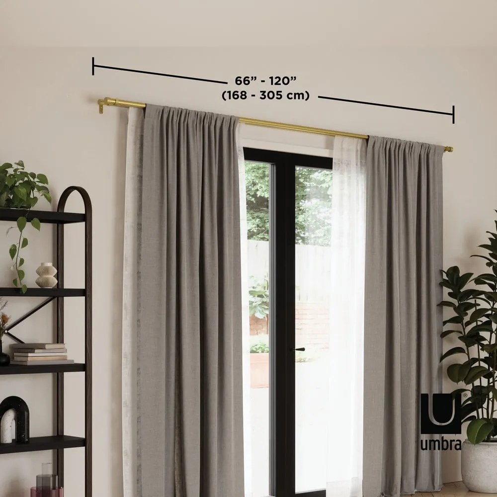 Acél bővíthető-dupla függönykarnis 168 - 305 cm Cappa – Umbra