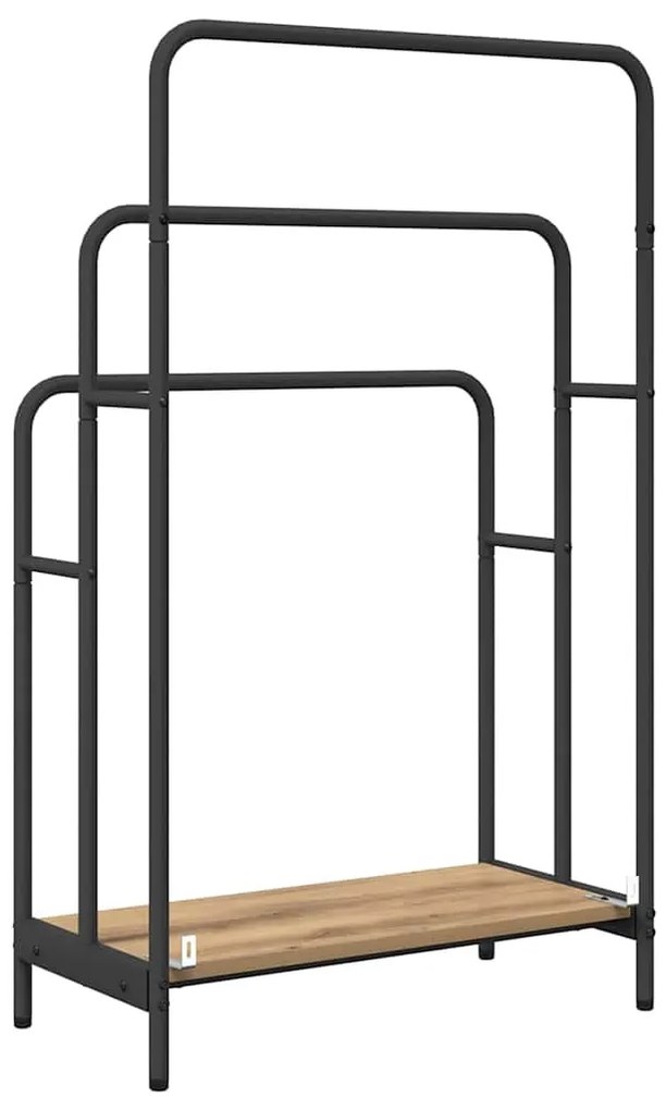 Ruhaszárító polcokkal kézműves tölgy 60 x 30 x 100.5 cm Faanyag