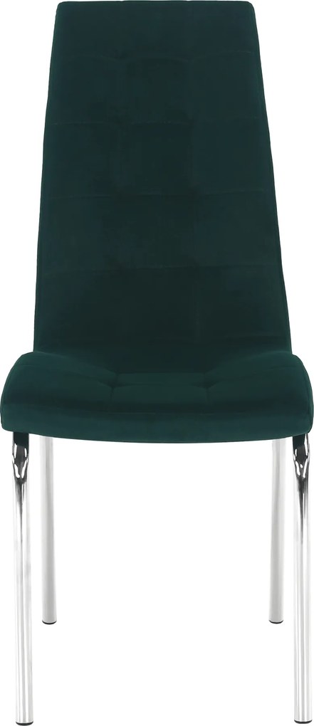 Étkezőszék, smaragd Velvet szövet/króm, GERDA NEW