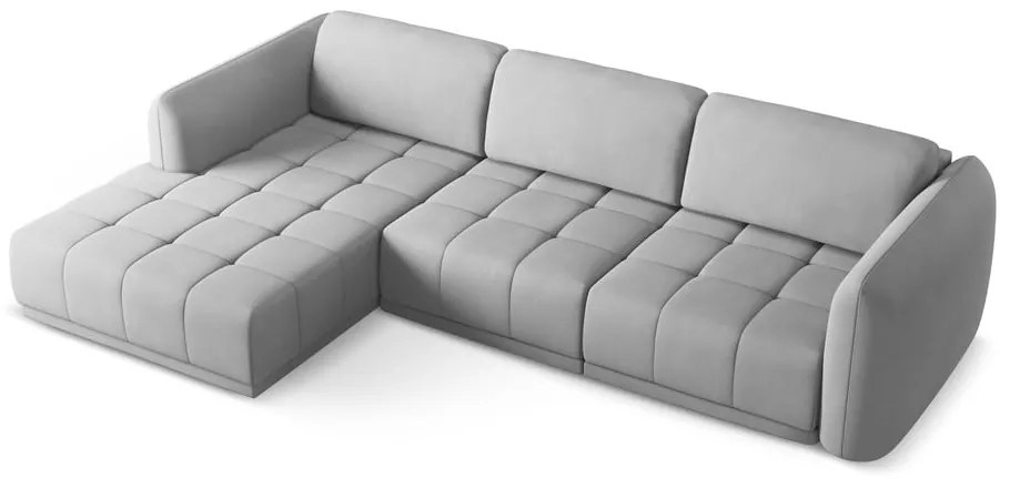 Világosszürke sarokkanapé (bal oldali) Hoku – Makamii