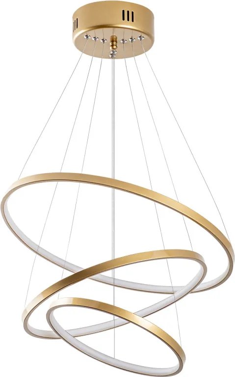 Simit 13700 arany fém LED függőlámpa, 50 x 50 cm