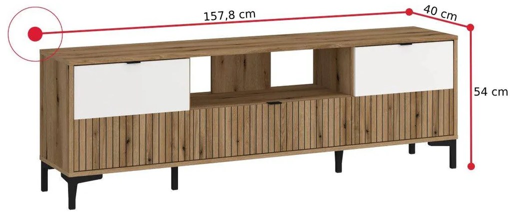 RIKOS nappali fal, tölgy coast evoke/fehér