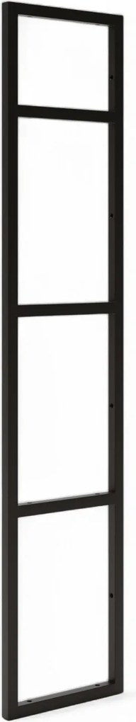 Konzol állvány akasztós polchoz 4 vízszintes Loft 118cm x 24cm fekete