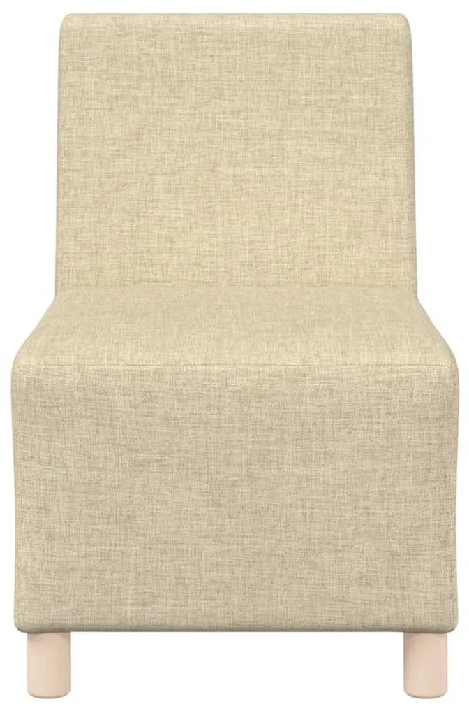 moduláris kanapéegység karfa nélkül, krémszínű szövetből, 55 cm