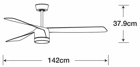 Lucci air 213280 - Mennyezeti ventilátor PEREGRINE 1xGX53/12W/230V fehér + távirányító