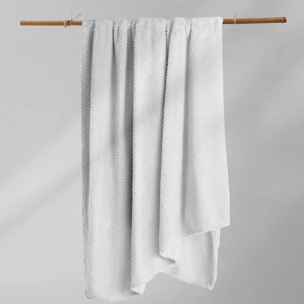 Henry fehér mikroszálas takaró, 220 x 240 cm - DecoKing