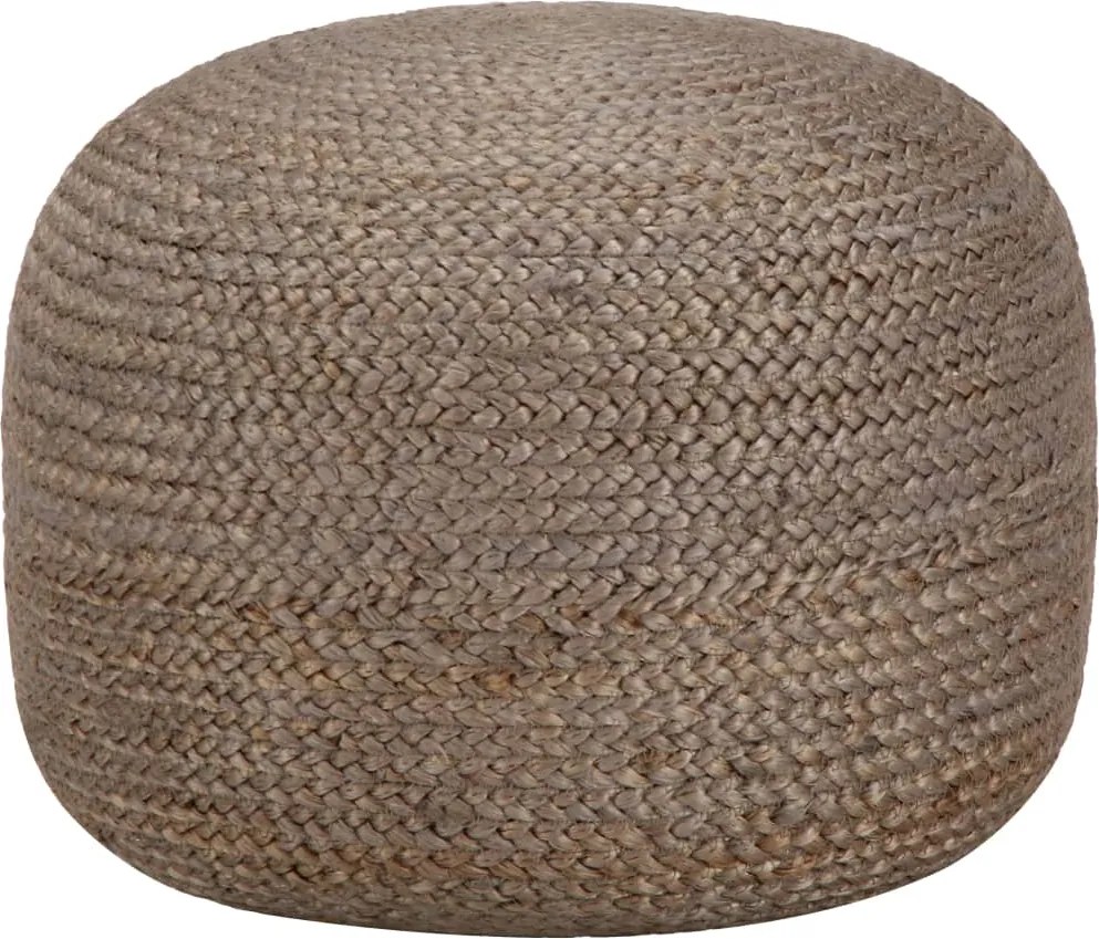 vidaXL kézzel készült világosszürke juta puff 45 x 30 cm